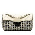 Chanel Wild Stitch Tweed Wool Leather Shoulder Bag