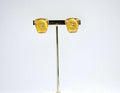 Chanel Vintage 97A Gripoix Yellow Square Candy Clip-on Earrings