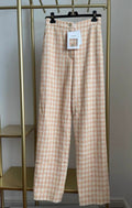 chanel 23s houndstooth light orange plaid pant