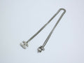 Chanel 10V Rhinestone Silver CC Mark Necklace