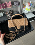 Chanel 23P  Lambskin LGHW Mini rectangular Flap bag with top