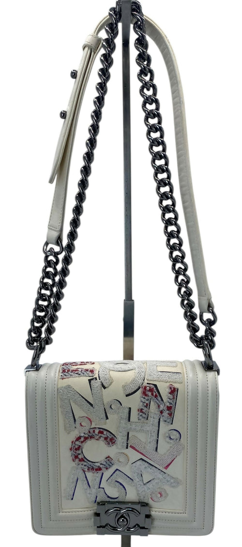 Chanel 14S Rare Limited Edition No 5 Graffiti Lambskin Boy Bag