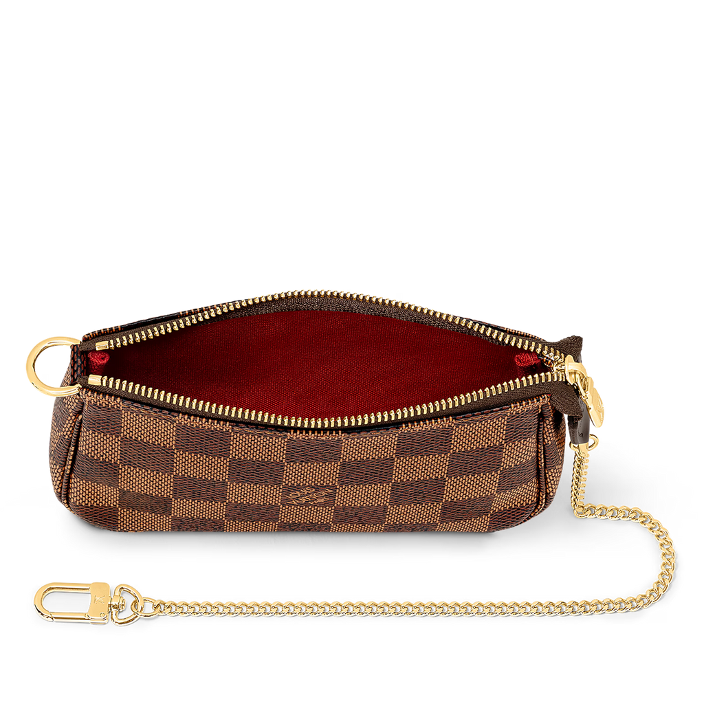 Louis Vuitton Damier Ebene Mini Pochette Accessories Handbag - Brown