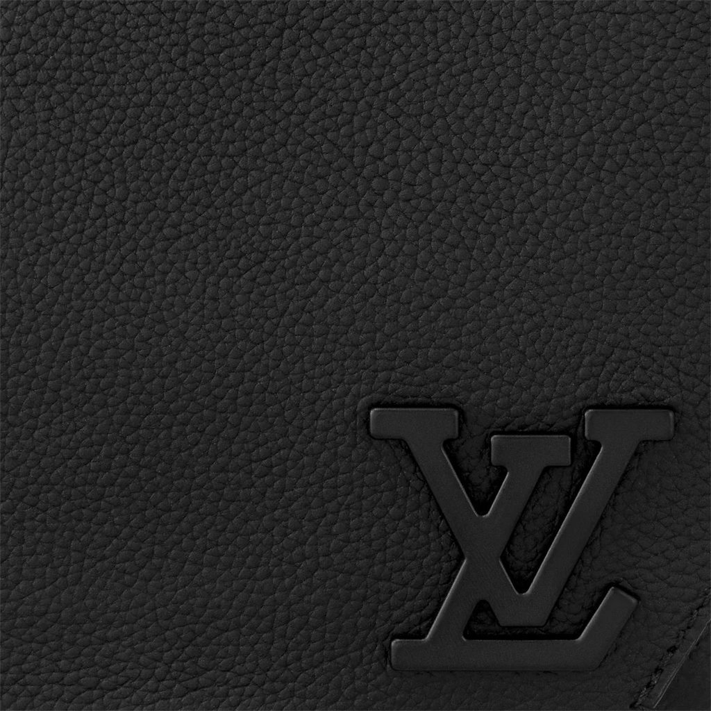 Louis Vuitton Grained Calfskin Aerogram Takeoff Sling - Black