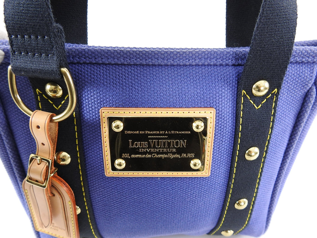 Louis Vuitton Blue Antigua Cabas PM Canvas Bag