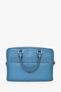 Louis Vuitton Blue Epi Leather 'Porte Documents' Briefcase w/ Strap