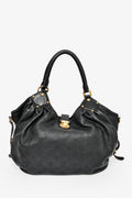 Louis Vuitton Black Mahina Leather Solar Tote Bag