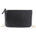 Louis Vuitton Black Empreinte Leather Double Zip Pochette Chain Bag