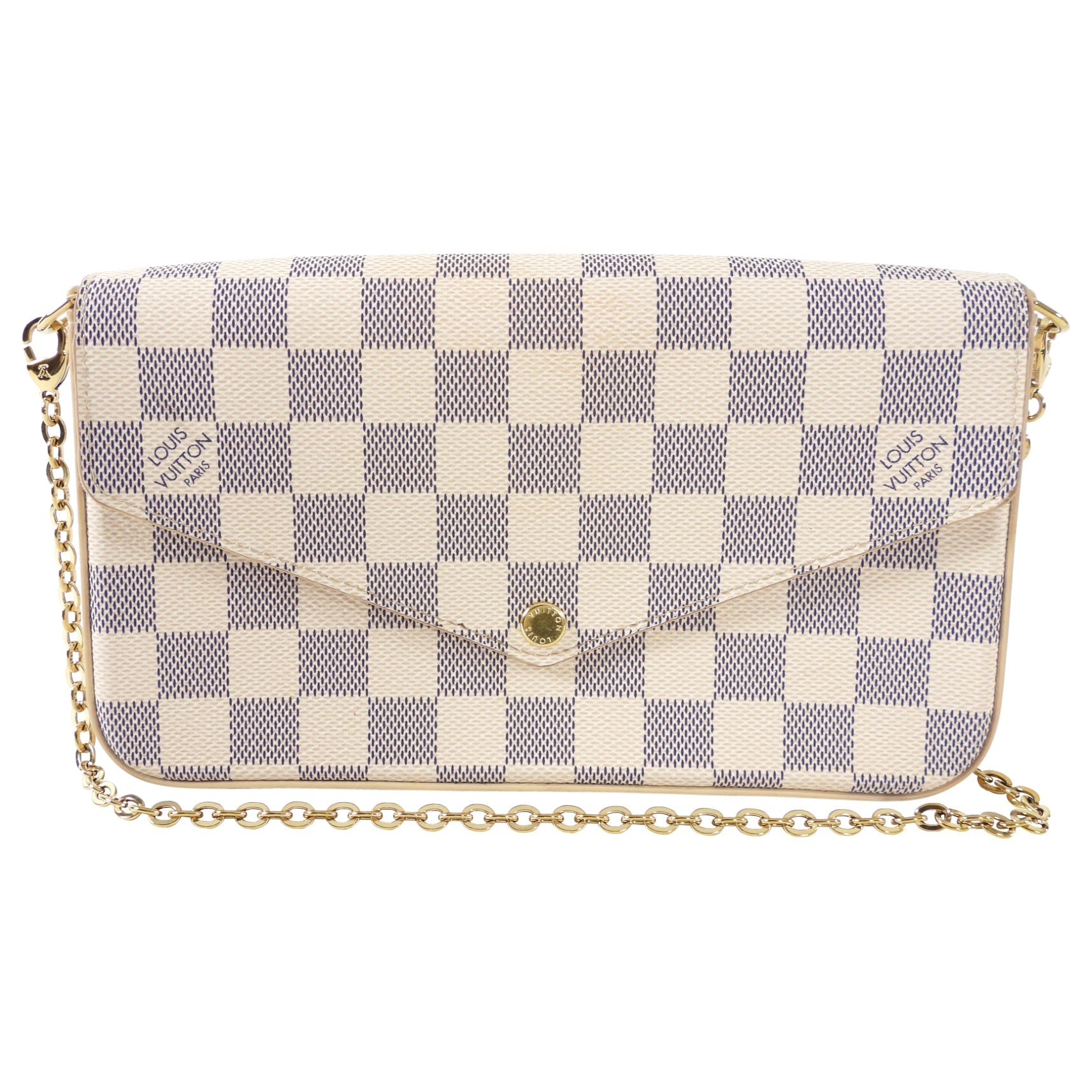 Louis Vuitton Damier Azur Felicie Pochette Crossbody Bag