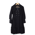 Louis Vuitton Marc Jacobs Black Wool Coat with Ruffle - FR40