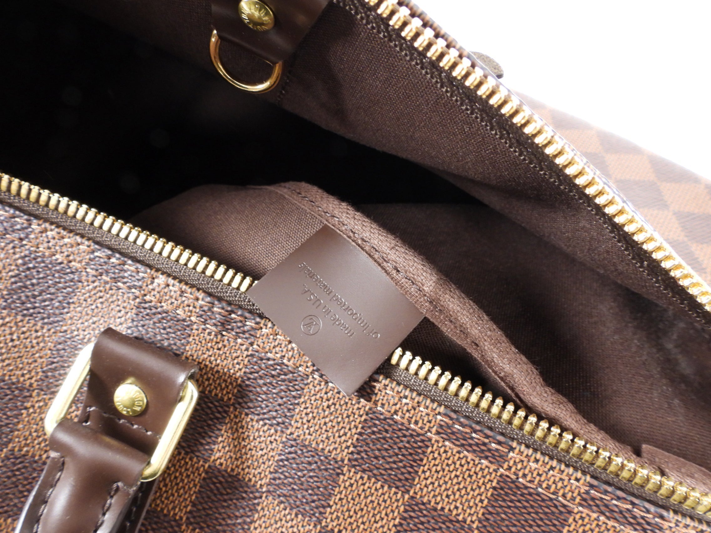 Louis Vuitton Damier Ebene Travel Duffle Bag Keepall 55