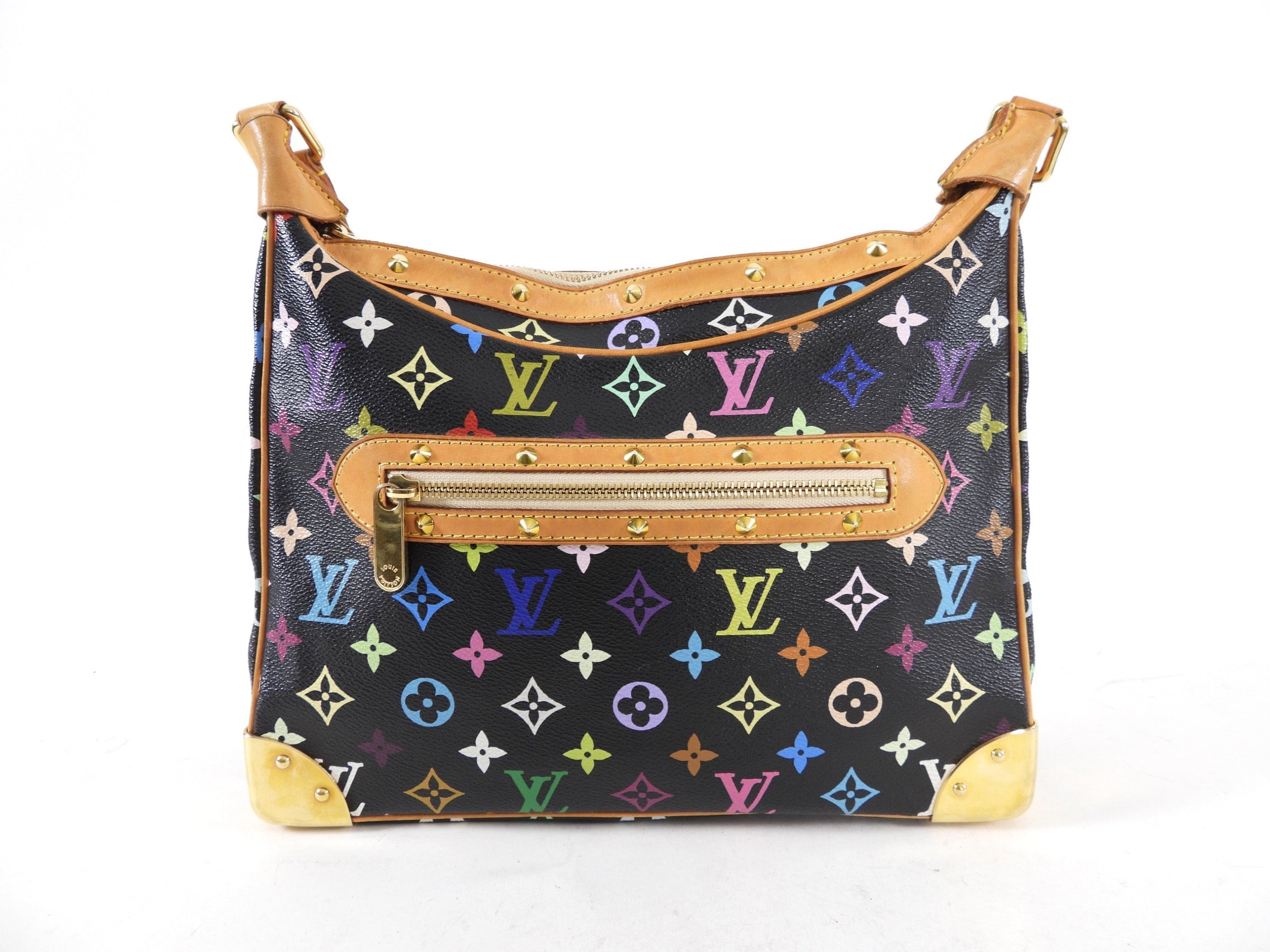 Louis Vuitton Vintage 2004 Black Multicolore Boulogne Shoulder Bag