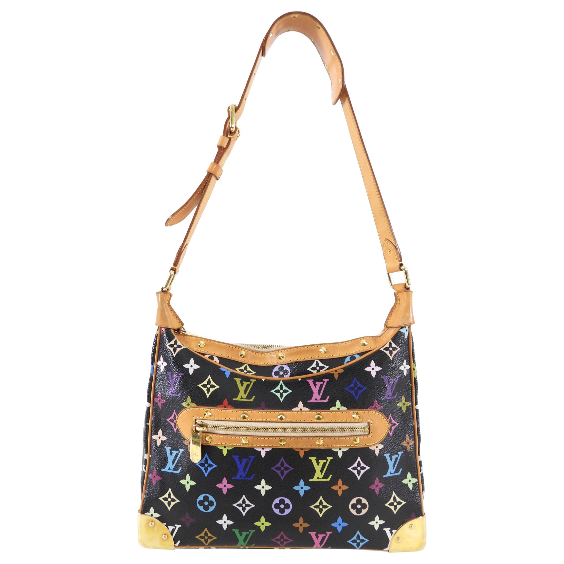 Louis Vuitton Vintage 2004 Black Multicolore Boulogne Shoulder Bag