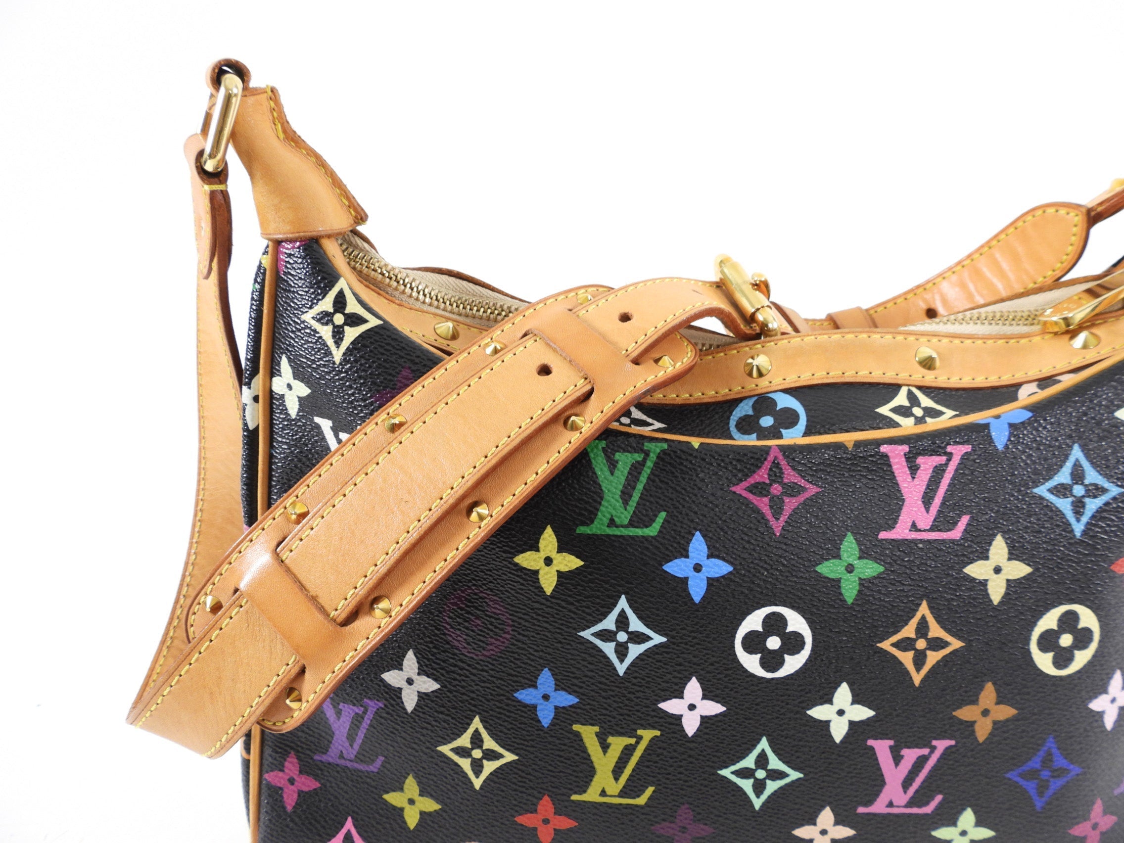 Louis Vuitton Vintage 2004 Black Multicolore Boulogne Shoulder Bag
