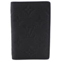 Louis Vuitton Black Monogram Shadow Empreinte Pocket Organizer Wallet