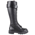 Louis Vuitton Black Leather and Monogram Territory Tall Lace Up Ranger Boot - 37 