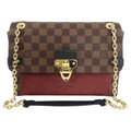 Louis Vuitton Vavin Chain PM Damier Ebene Burgundy Shoulder Bag