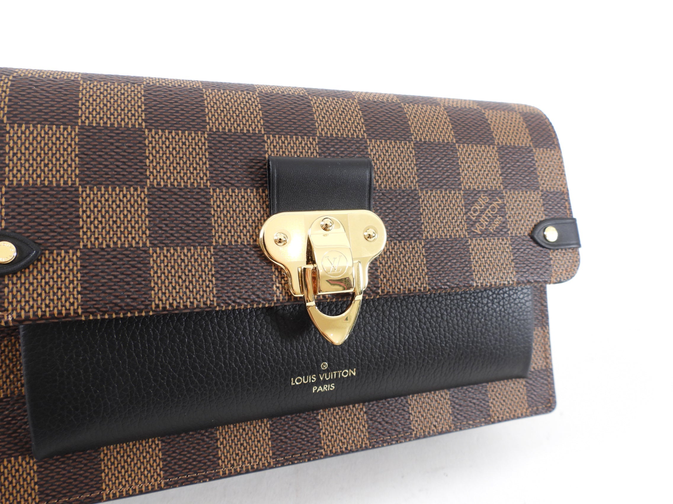 Louis Vuitton Damier Ebene and Noir Vavin Chain Wallet