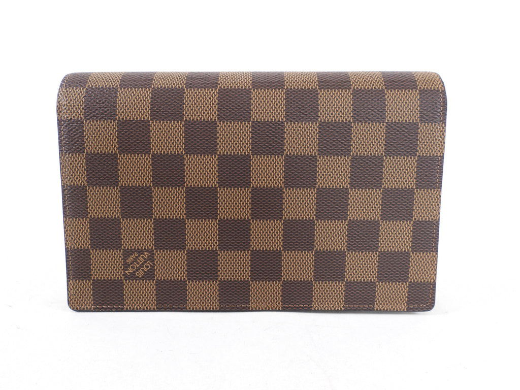 Louis Vuitton Damier Ebene and Noir Vavin Chain Wallet