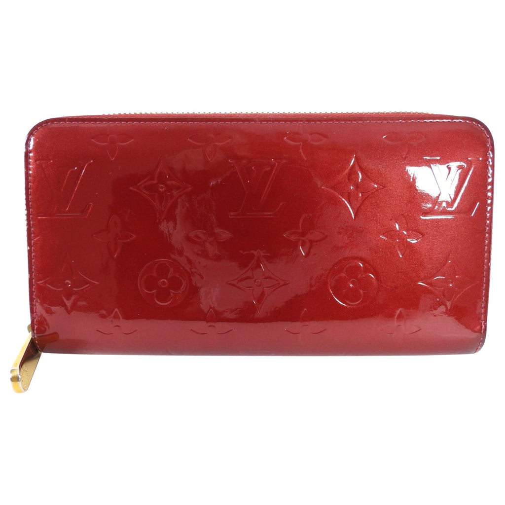 Louis Vuitton Red Vernis Monogram Zippy Continental Wallet