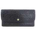 Louis Vuitton Black Empreinte Leather Long Virtoise Trifold Wallet