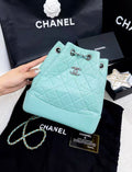 Chanel blue hobo backpack