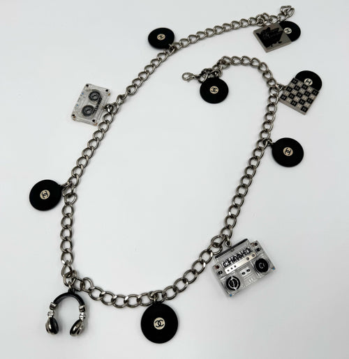 Chanel 2004 Music Motif Chain Necklace Belt