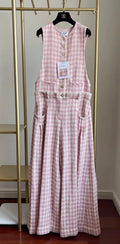 Chanel 2023 SS pink plaid jumpsuit fr38 with tag