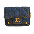 Chanel 23S Denim Quilted  Holder Shoulder Bag