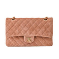 Chanel Classic Flap Light Pink Suede Medium Bag