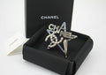 Chanel A21C Rhinestone & Imitation Pearl Hollow Star Brooch