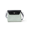 Hermès Mini Herbag Zip 20 Black Ecru/Vert Moyen Toile Palladium Hardware