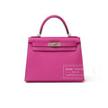 Hermès Kelly 28 Sellier Rose Pourpre Epsom Palladium Hardware