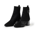 Hermès Volver 60 Ankle Boots Black Knit/Calf 36.5