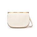 Hermès Sac Saut 25 Bag Clemence/Chevre Mysore Nata/Caramel/Etoupe Gold Hardware