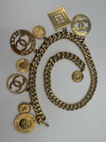 Chanel Iconic Logo Medallion Charm Necklace Belt