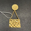 Chanel Vintage Gold Flap Bag Brooch - Small Size