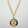 Chanel Paris Gold Pendant Necklace18-Inch Length
