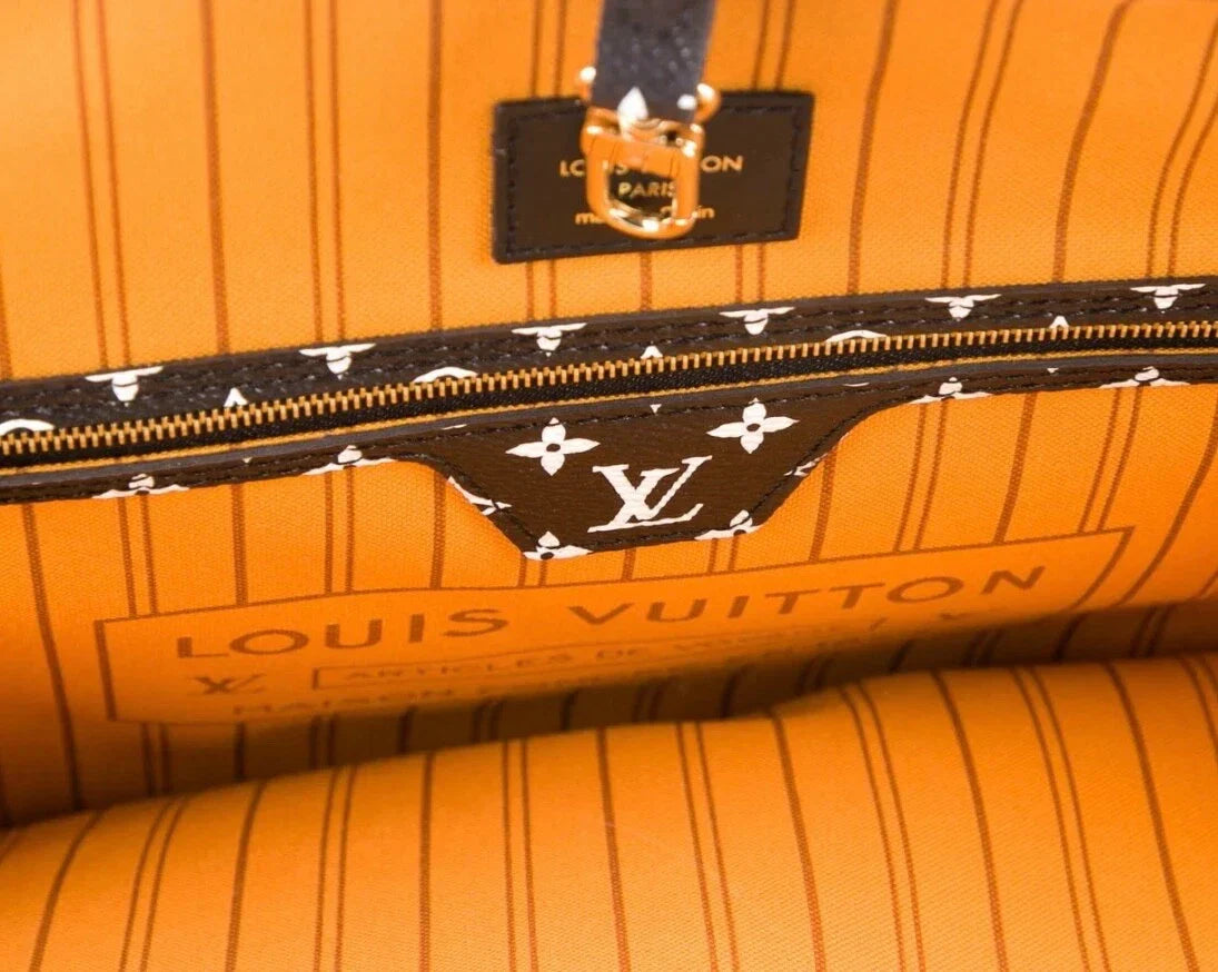 Louis Vuitton Giant Jungle Neverfull MM Tote Bag - Black and Brown