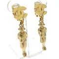Chanel Gold Mademoiselle Doll Motif Earrings