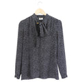 Saint Laurent Black Ivory Mini Hearts Silk Blouse - FR34 / 2