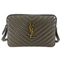 Saint Laurent Dark Olive Green Medium Lou Monogram Quilted Camera Bag