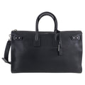 Saint Laurent Black Leather Sac de Jour 48H Large Duffle Bag