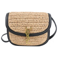 Saint Laurent Kaia Medium Raffia Satchel Bag