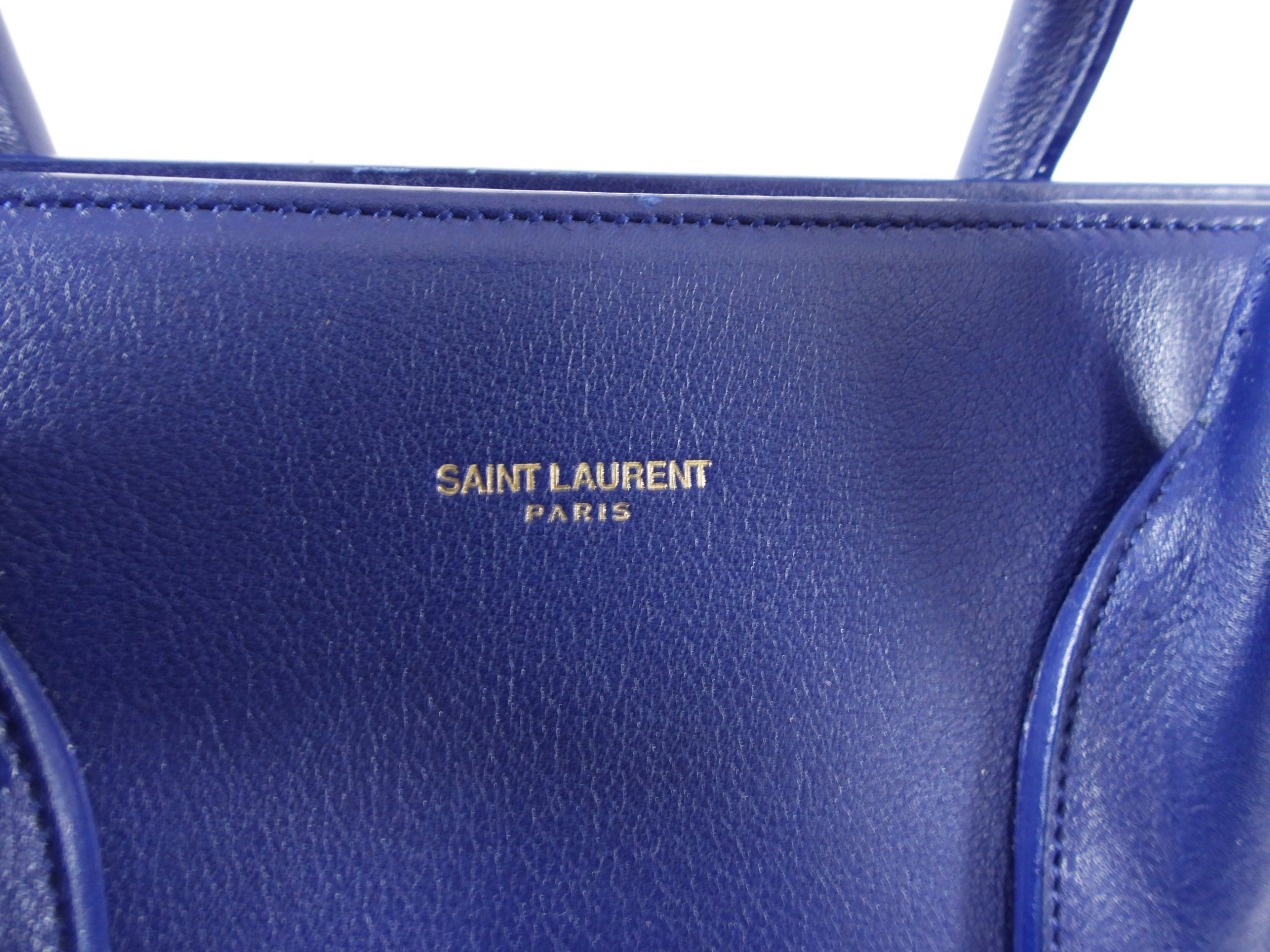 Saint Laurent Cobalt Blue Large Sac de Jour Tote Bag