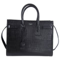 Saint Laurent Sac de Jour Croc Effect Black Small Tote Bag