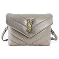 Saint Laurent Lou Lou Toy Metallic Pewter Leather Bag