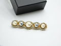 Chanel Vintage 1971-80 Rhinestone & Imitation Pearl Gray Hairpin