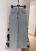 Chanel 21 catwalk camellia jeans