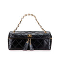 Chanel Matelasse Coco Mark Chain Leather Vanity Bag